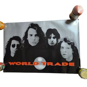 World Trade Band 1989 Rock Prog Promo Poster‎ 24x36 Original PolyGram Records